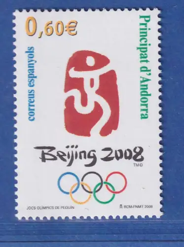Andorra span. 2008 Mi.-Nr. 353 Olympische Sommerspiele, Peking, Emblem ** / MNH
