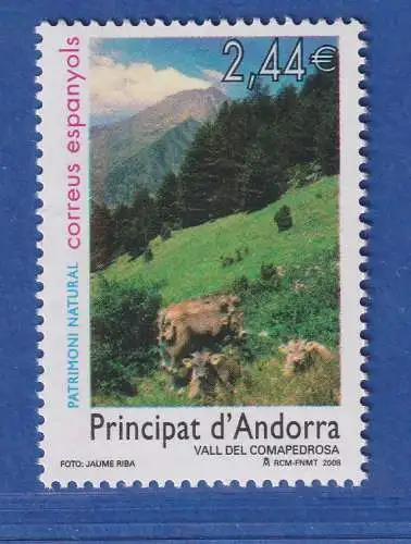 Andorra span. 2008 Mi.-Nr. 354 Tal im Coma-Pedrosa-Gebirge ** / MNH