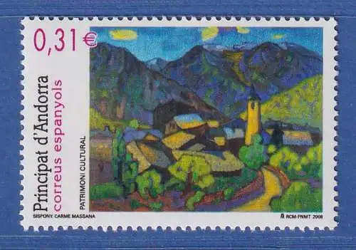 Andorra span. 2008 Mi.-Nr. 355 Ortschaft Sispony ** / MNH