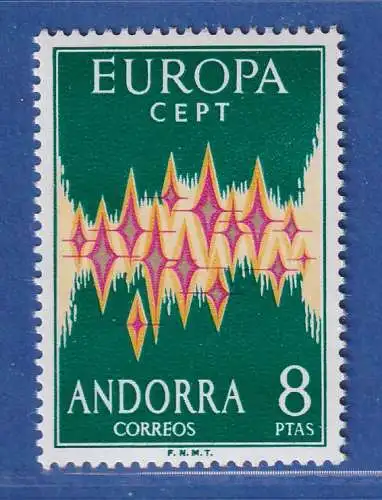 Andorra span. 1972 Mi.-Nr. 71 Europa Sterne ** / MNH