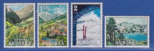 Andorra span. 1972 Mi.-Nr. 72-75 Freimarken Tourismus ** / MNH