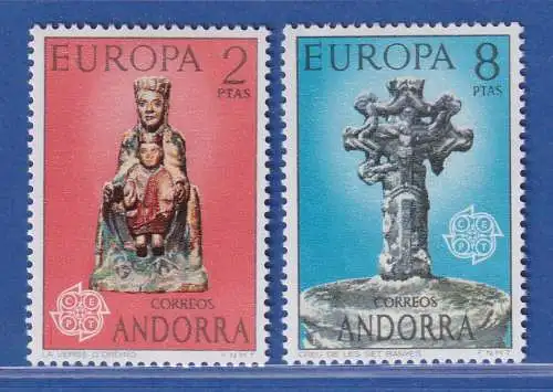 Andorra span. 1974 Mi.-Nr. 88-89 Europa Skulpturen ** / MNH