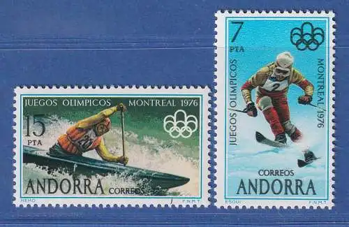 Andorra span. 1976 Mi.-Nr. 103-04 Olymp Wintersp., Innsbruck, Montreal ** / MNH