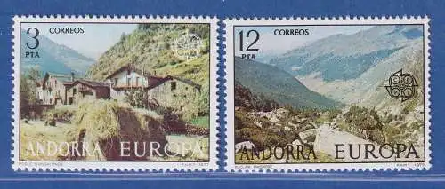 Andorra span. 1977 Mi.-Nr. 107-108 Europa Landschaften ** / MNH