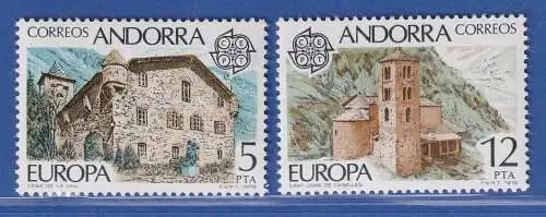 Andorra span. 1978 Mi.-Nr. 115-16 Europa Baudenkmäler ** / MNH