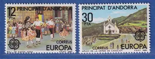 Andorra span. 1981 Mi.-Nr. 138-39 Europa Folklore ** / MNH