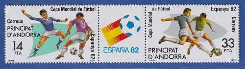 Andorra span. 1982 Mi.-Nr. 155-56 Fußball-Weltmeisterschaften Spanien ** / MNH