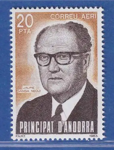 Andorra span. 1983 Mi.-Nr. 170 Jaume Sansa Nequi ** / MNH