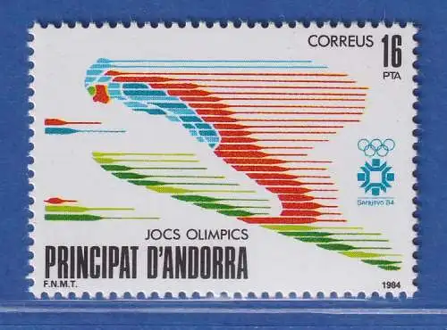 Andorra span. 1984 Mi.-Nr. 173 Olymp. Winterspiele Sarajevo Skispringen ** / MNH