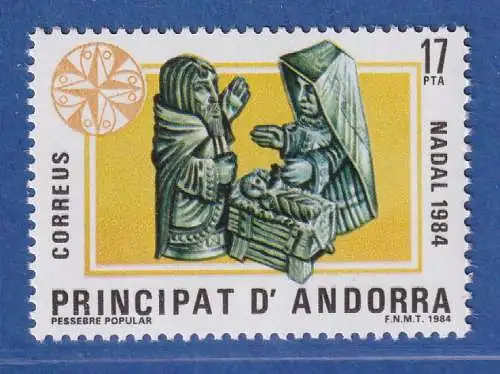 Andorra span. 1984 Mi.-Nr. 180 Weihnachten die Heilige Familie  ** / MNH