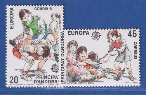 Andorra span. 1989 Mi.-Nr. 209-10 Europa: Kinderspiele **/ MNH