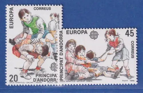 Andorra span. 1989 Mi.-Nr. 209-10 Europa: Kinderspiele **/ MNH