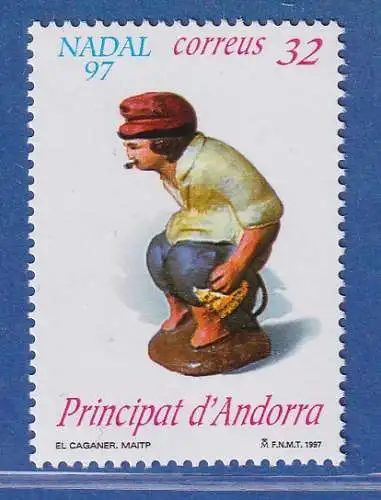 Andorra span. 1997 Mi.-Nr. 255 Weihnachten, Krippenfigur Caganer ** / MNH