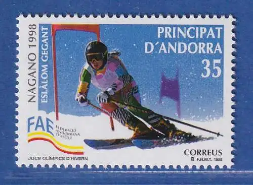 Andorra span. 1998 Mi.-Nr. 256 Olympische Winterspiele, Abfahrtslauf ** / MNH