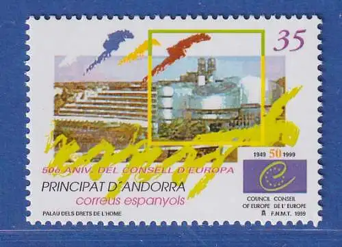 Andorra span. 1999 Mi.-Nr. 266 50 Jahre Europarat ** / MNH