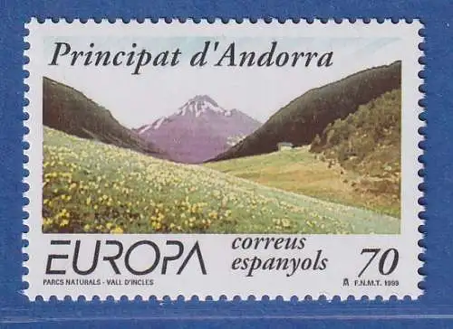 Andorra span. 1999 Mi.-Nr. 267 Europa: Naturpark Vall d'Incles ** / MNH