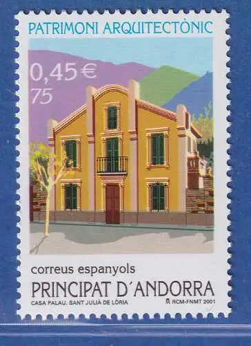 Andorra span. 2001 Mi.-Nr. 281 Haus Palau Sant Julià de Lòria ** / MNH