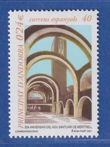 Andorra span. 2001 Mi.-Nr. 282 Kirche von Meritxell  ** / MNH