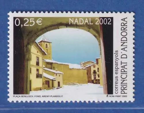 Andorra span. 2002 Mi.-Nr. 295 Weihnachten, Placa Benlloch ** / MNH