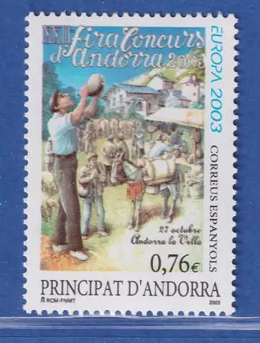 Andorra span. 2003 Mi.-Nr. 301 Europa: Plakatkunst ** / MNH