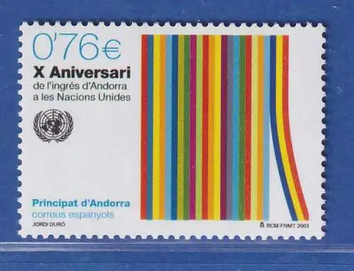 Andorra span. 2003 Mi.-Nr. 303 Flaggenbänder ** / MNH