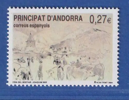 Andorra span. 2004 Mi.-Nr. 310 Rinderherde im Tal, Fira del Bestiar ** / MNH