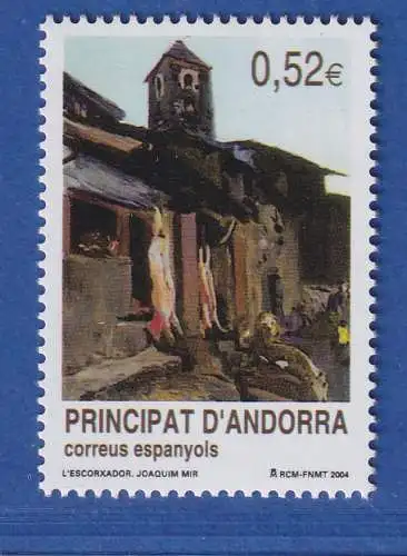 Andorra span. 2004 Mi.-Nr. 311 Haus des Abdeckers, Gemälde v. J. Mir ** / MNH