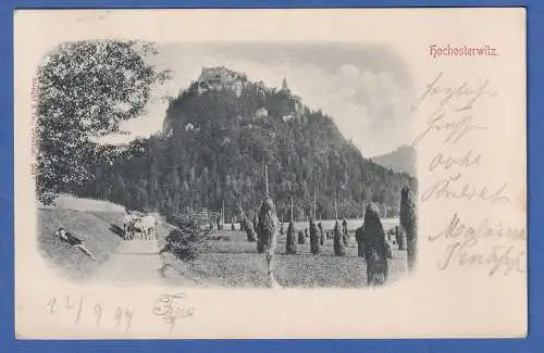 Alte AK Österreich Burg Hochosterwitz gel.1894