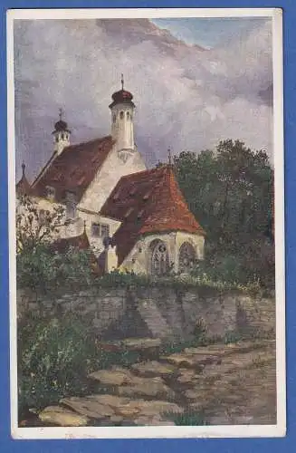 Alte AK Österreich Südmark Dorfpartie mit Kirche gel.1913