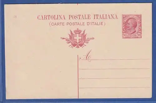 Italien 1908 GA Postkarte Mi.-Nr. P 41 ungebraucht 