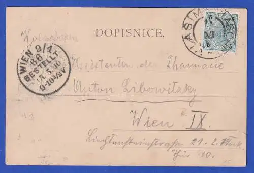 Österreich 1900 Bildpostkarte Elegante Strandszene O VLASIM