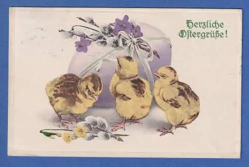 Alte AK Österreich Herzliche Ostergrüße! Küken gel.1916