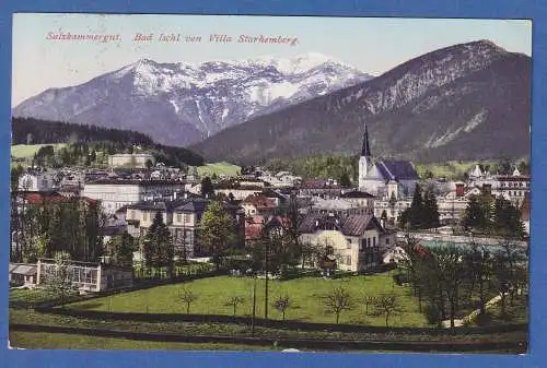 Alte AK Österreich Salzkammergut. Bad Ischl von Villa Starhemberg gel.1914