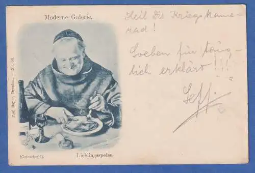 Alte AK Österreich Kleinschmidt. Lieblingsspeise  gel.1900