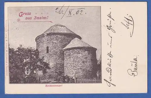 Alte AK Österreich Gruss aus Znaim Heidentempel gel.1902