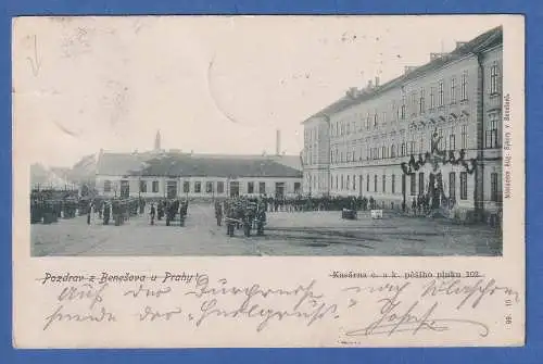 Alte AK Österreich Pozdrav z Benesova u Prahy ! gel.1899