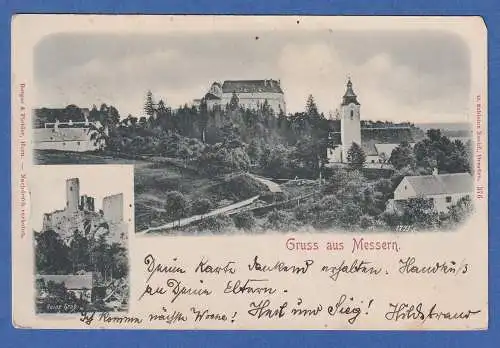 Alte AK Österreich Gruss aus Messern gel.1899