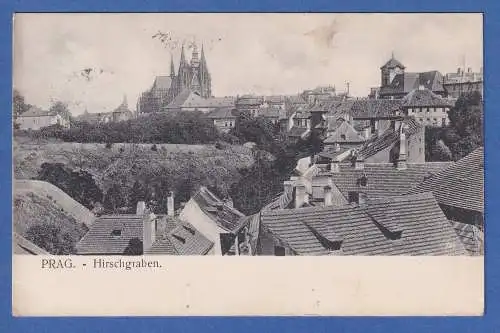 Alte AK Österreich Prag / Praha Hirschgraben  gel.1907