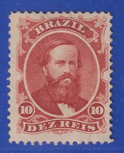 Brasilien 1866 Kaiser Dom Pedro II. 10 R Mi.-Nr. 23 ungebraucht (*)