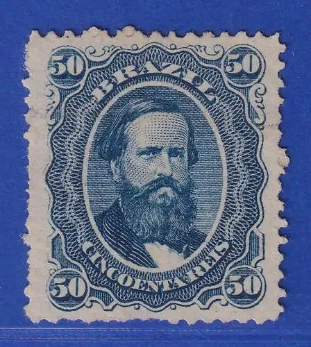 Brasilien 1866 Kaiser Dom Pedro II. 50 R Mi.-Nr. 25 ungebraucht (*)