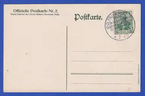 Dt. Reich 1912 Postkarte Jubiläums-Schießen mit So.-O FRANKFURT/MAIN