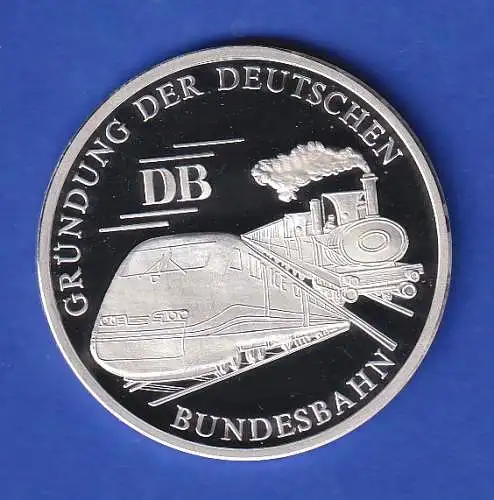 Silbermedaille 1999 Deutsche Bundesbahn 20g/Ag999 PP