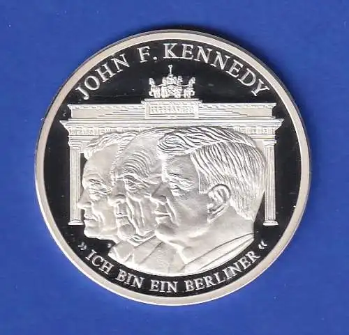 Silbermedaille 1999 John F. Kennedy in Berlin 20g/Ag999 PP