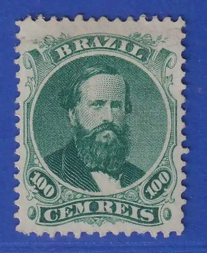 Brasilien 1866 Kaiser Dom Pedro II. 100 R Mi.-Nr. 27 ungebraucht (*)