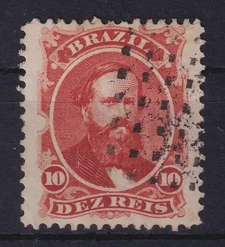 Brasilien 1866 Kaiser Dom Pedro II. 10 R Mi.-Nr. 23 gestempelt