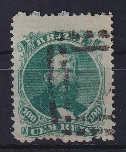 Brasilien 1866 Kaiser Dom Pedro II. 100 Reis Mi.-Nr. 27 gestempelt