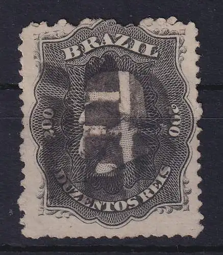 Brasilien 1866 Kaiser Dom Pedro II. 200 Reis Mi.-Nr. 28 O zentr. Rost-Stempel