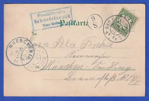 Bayern 1903 AK m. O Posthilfstelle Schneizlreuth u. O BAD REICHENHALL n. München