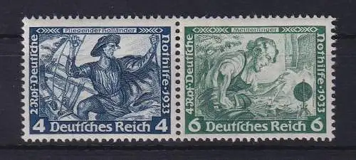 Dt. Reich 1933 Nothilfe (Wagner) Zusammendruck Mi.-Nr. W49 ungebraucht *