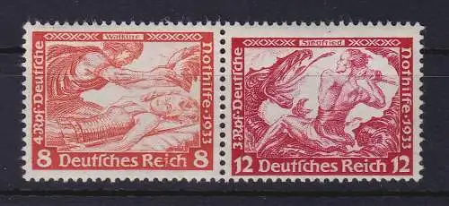 Dt. Reich 1933 Nothilfe (Wagner) Zusammendruck Mi.-Nr. W57 ungebraucht * 